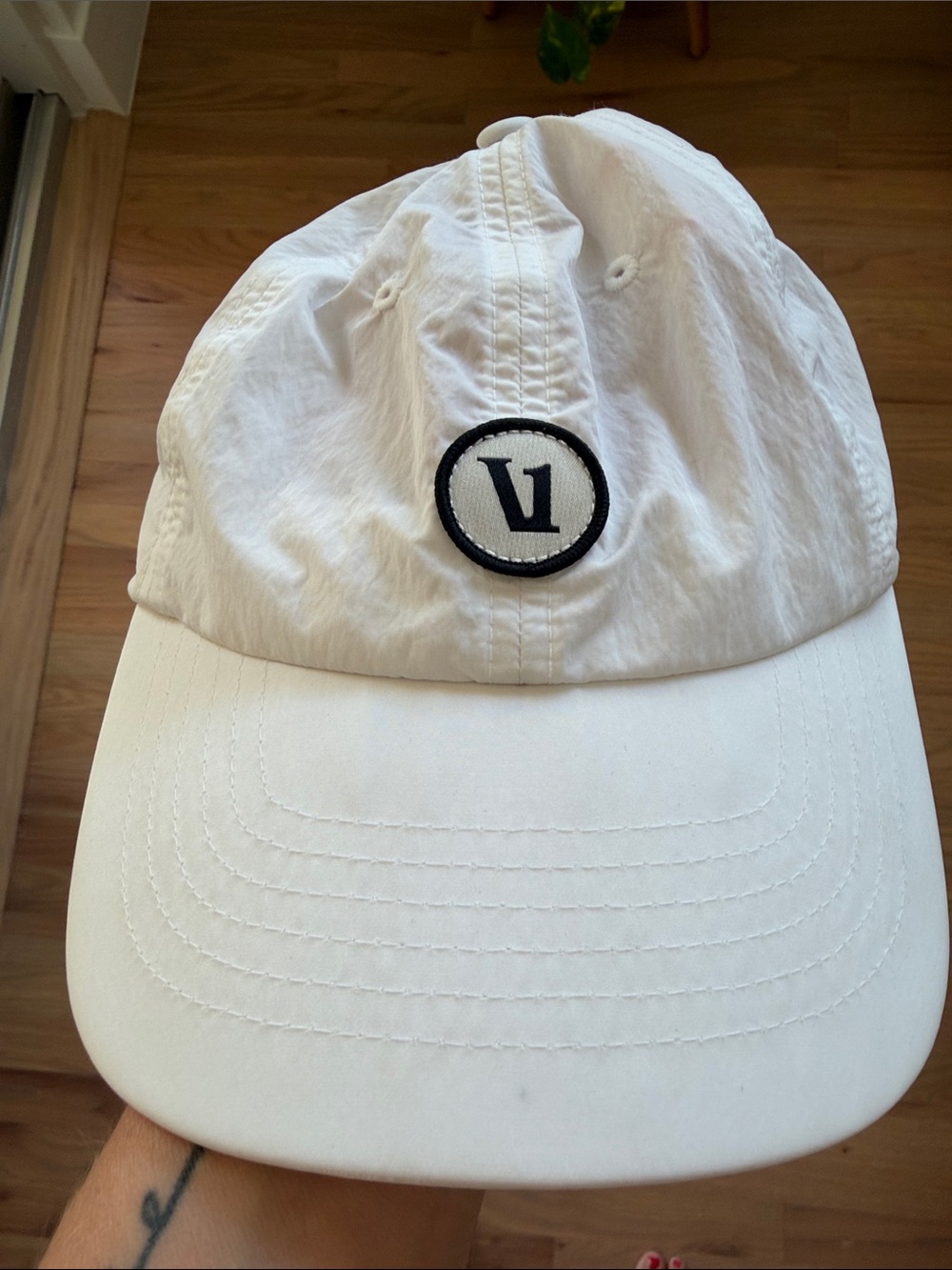 Vuori V1 Patch Hat White Baseball Cap One Size